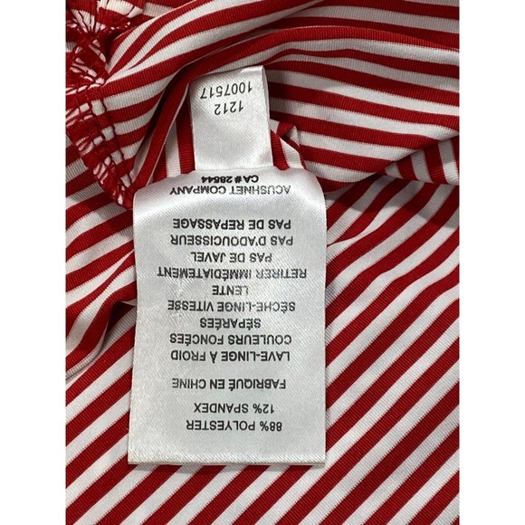 FJ FootJoy Men's Size L Red White Stripe Moisture Wicking Golf Polo Shirt - Picture 8 of 12